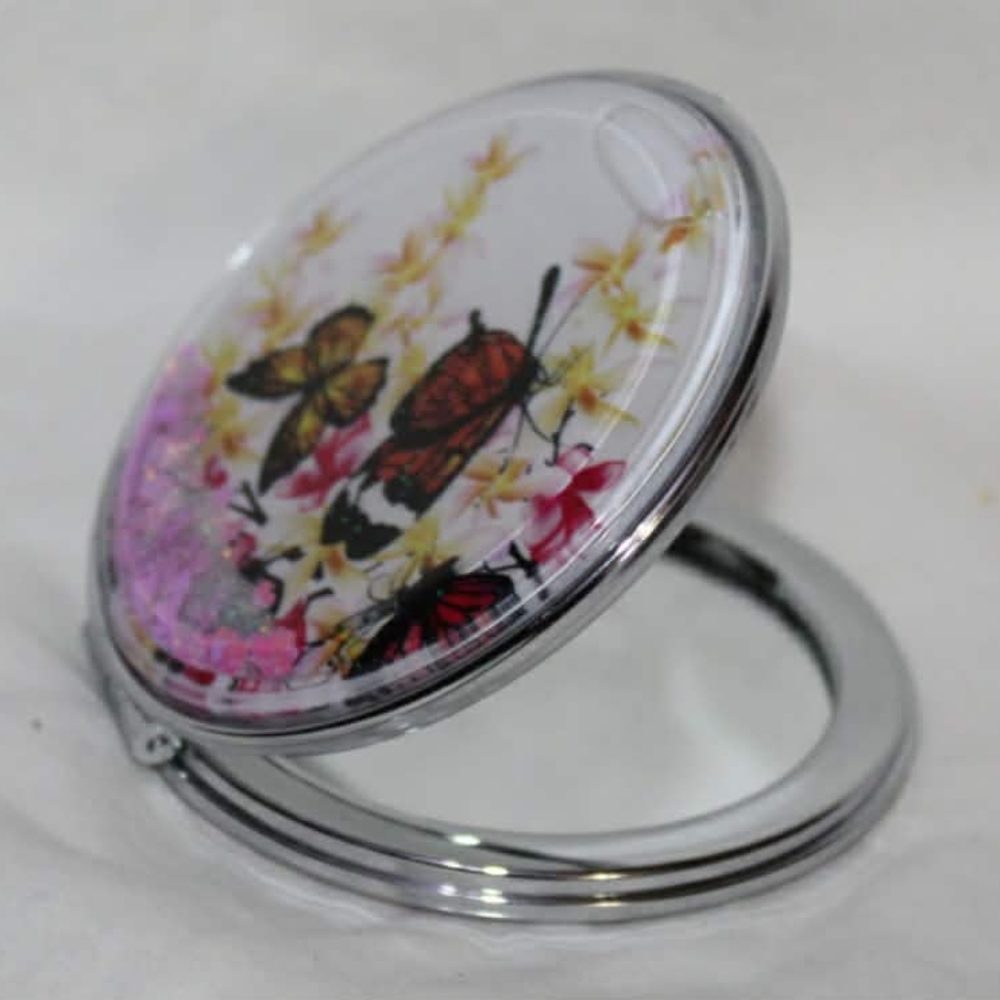 Mother-of-Pearl Folding Compact Mirror